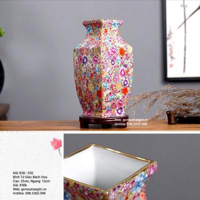 BÌNH BÁCH HOA TỨ GIÁC